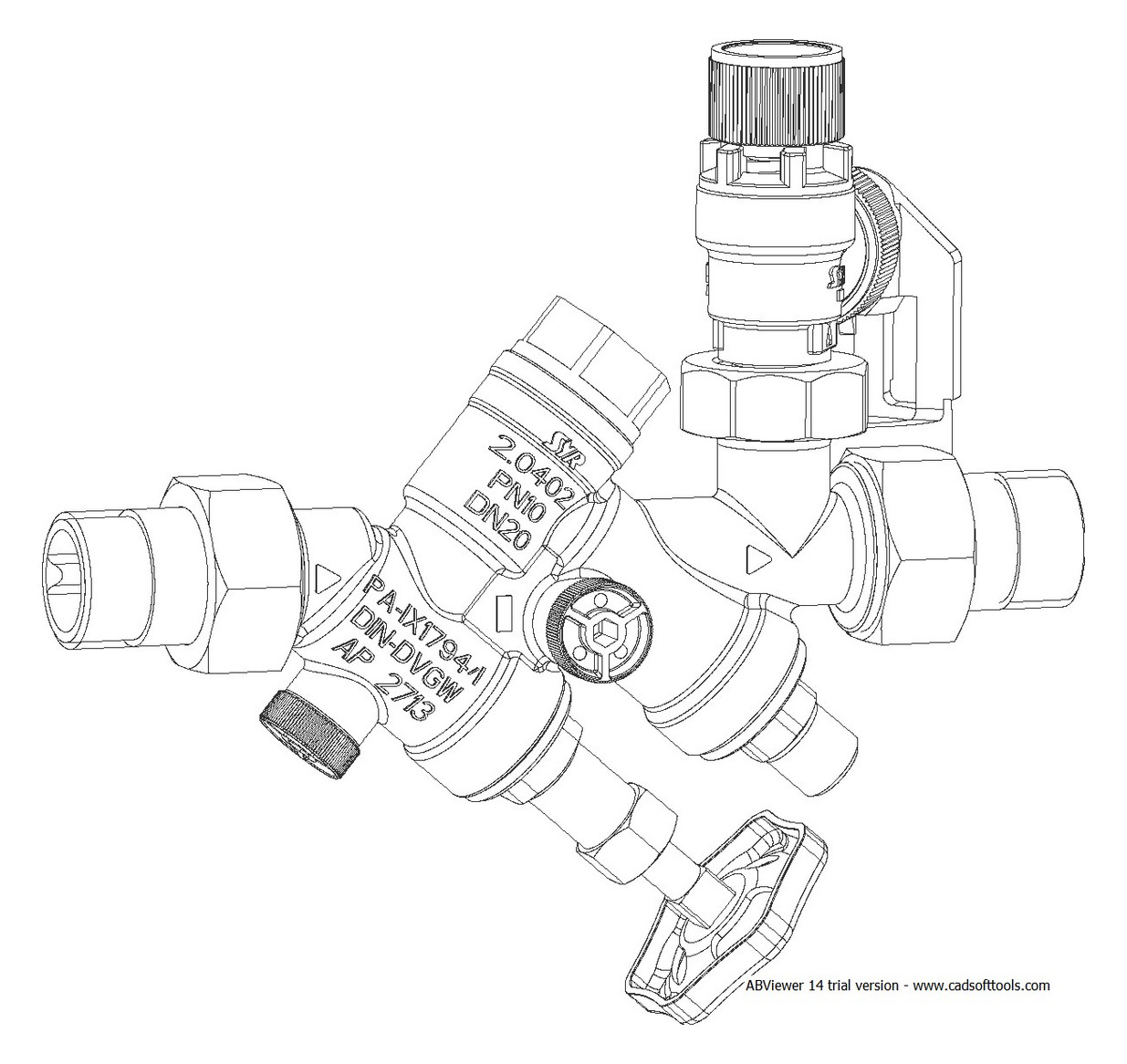 SYR Sicherheitsgruppe SYRobloc 24 10 bar, R 3/4, DN 20, rohgelb