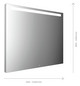 EMCO LED-Lichtspiegel MI 210 1800 x 800 mm, mit horizontalem Lichtausschnitt oben 35mm