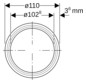 Geberit Rohr Silent PP DN 100, 150 mm, mit Muffe, schalloptimiert