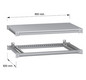 Profil 45x800x500mm Metall gr RAL7035