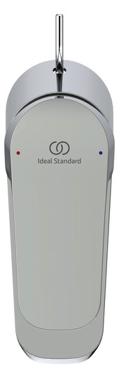Ideal-Standard Waschtisch-Einhebelmischer CeraFlex mit Kunststoff-Ablaufgarnitur, Ausladung 101mm, chrom