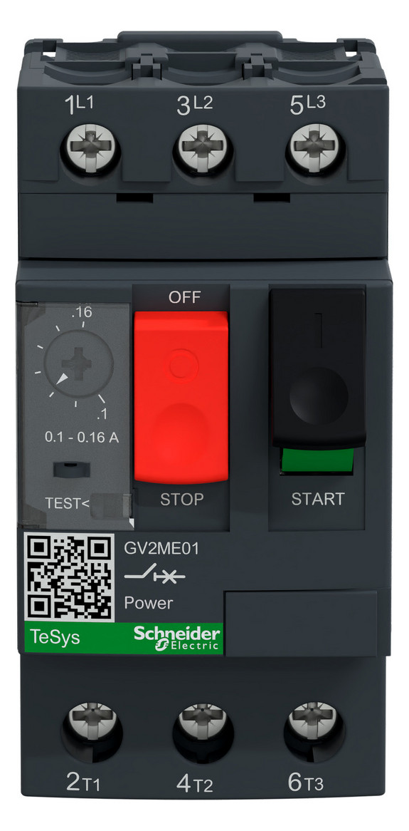 Motorschutzschalter 3p 0,1-0,16A IP20 0,16A/Iu 690V Festeinbau