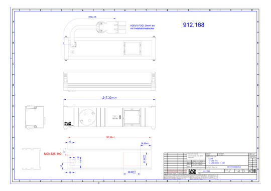 Bachmann CONI 1xCEE7/3 1xUSB C   912.168 