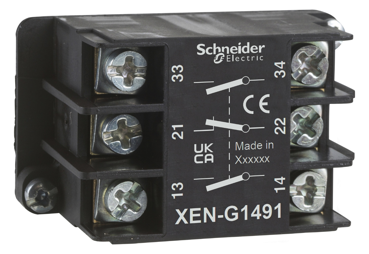 Hilfsschalterblock 1S 1Ö Frontbef 3A/AC Schraub