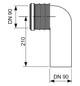 TECE WC-Anschlussbogen TECEprofil 90Grad, DN 90/90, PE-HD
