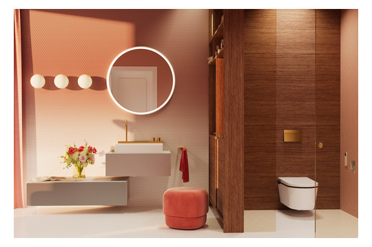 hansgrohe Handtuchhalter AddStoris Länge 445mm, zweiarmig, Wandmontage, Metall, brushed bronze
