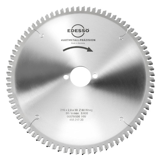 EDESSÖ-HW-Kreissägeblatt W-neg. - 216x2,8x30mm,...