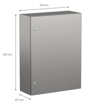 Wandschrank VA IP66 B600xH800xT250mm Scotch Brite