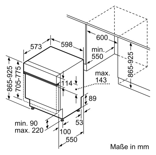 Geschirrspüler A edst integr B598mm 42dB 6prog BestSchub 865mm/o.Pl 14Gedecke