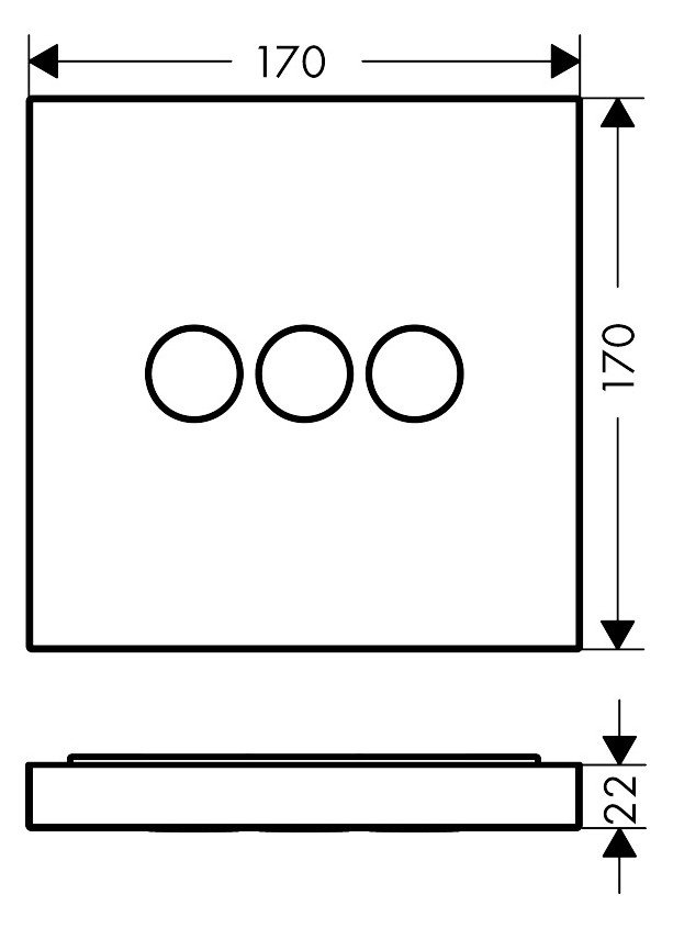hansgrohe Fertigmontageset ShowerSelect UP-Ventil, 3 Verbraucher, eckig, chrom