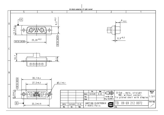 HART DSUB MA 7W2 CRIMP       09692120072 