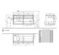 V&B Waschtischunterschrank Collaro 120x54,8x50cm, Waschtisch links, LED-Beleuchtung 8,8 W, truffle grey