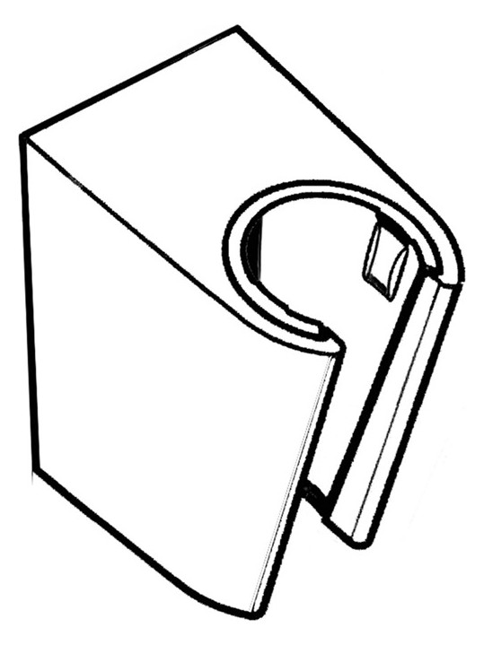 hansgrohe Brausehalter Porter S feste Halteposition, aus Kunststoff, chrom