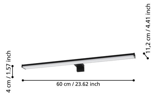 EGLO LED-WL L-600 SCHWARZ/WS       99731 