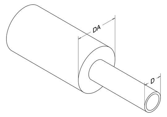 Roth Systemrohr Alu-Laserplus 25 mm, 25 m, mit 26mm symmetrischer PE-Rohrdämmung