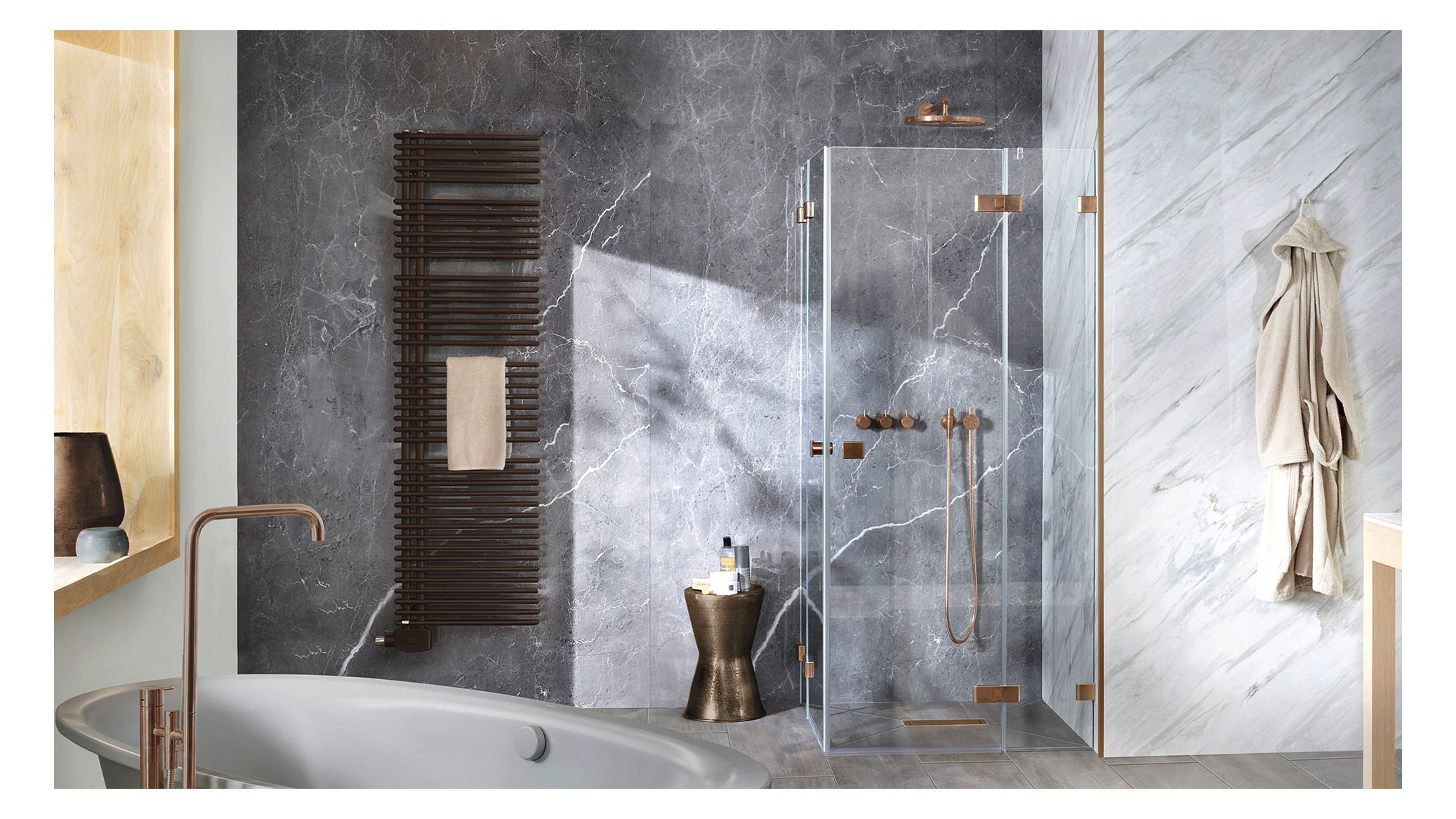 Bemm Badheizkörper Habanera 831 x 603 mm, mittelgrau, wendbar