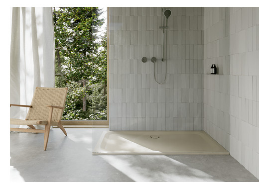 Duschwanne BetteUltra 5808 180x100x3,5cm, Glasur, Mini-Wannenträger, jasmin