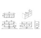 VitrA Bad Waschtisch-Unterschrank Root Classic 117x45x65cm, 4 Vollauszüge, Korpus Fjordgrün Matt