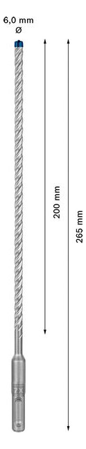 Bild Hammerbohrer EXPERT 6x200x265mm Bosch VE à 10 Stück SDS plus-7X-2
