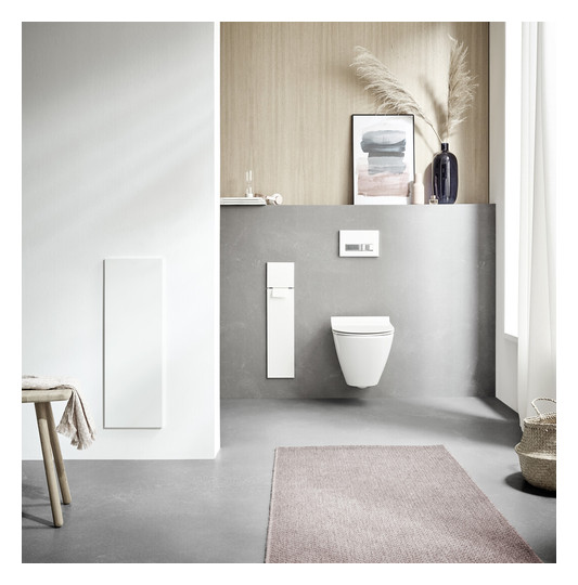 EMCO Unterputz-WC-Modul Asis pure 170x730mm, Türanschlag links, mit Fächern, weiss matt