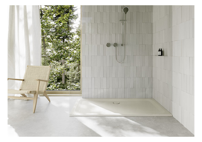 Duschwanne BetteUltra 5808 180x100x3,5cm, Mini-Wannenträger, pergamon