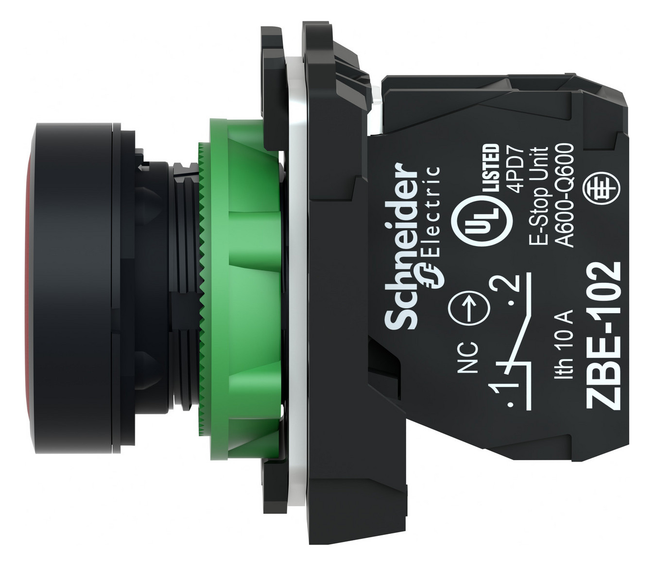 Drucktaster 1f rt rnd Ø22,5mm IP66 fl Tastend