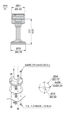 Standfuß mit Rohr sw 100mm Kst