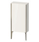 Duravit Halbhochschrank XViu 50x24x89cm, champagner matt, Tür links, Eiche natur
