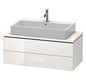 Duravit Waschtisch-Unterschrank Compact L-Cube 102 x 47,7 cm, eiche schwarz, für Konsole, 2 Schubkästen