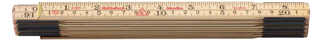 Bild Gliedermaßstab Birke 2mx17mm natur Zoll/ mm-Teilung Hultafors-0
