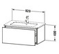 Duravit Waschtisch-Unterschrank L-Cube 82 x 48,1 cm, eiche terra, 1 Auszug, wandhängend