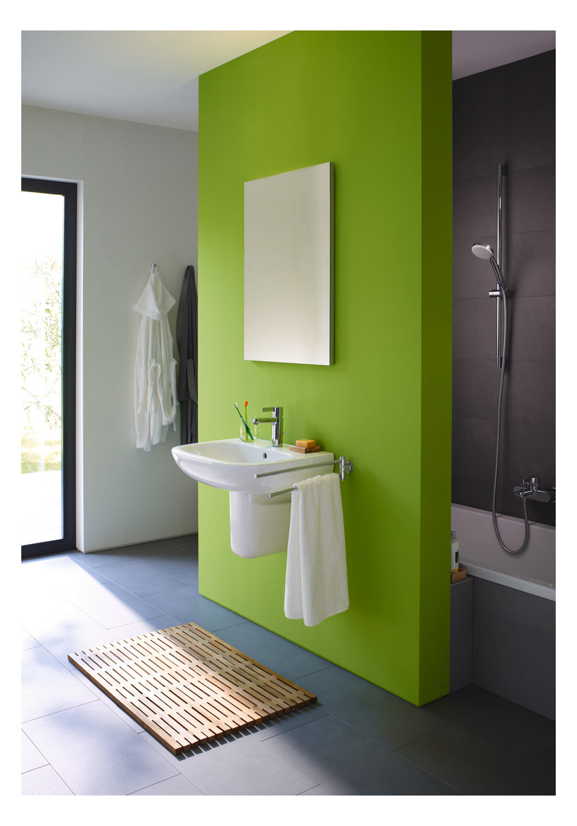 Duravit Waschtisch D-Code 60 x 46 cm, mit Hahnloch, Überlauf, Hahnlochbank, weiß