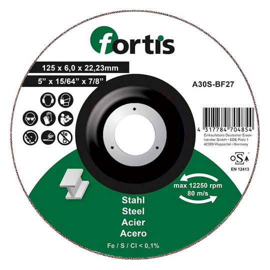 fortis-Schruppscheibe Stahl - 125x6,0mm