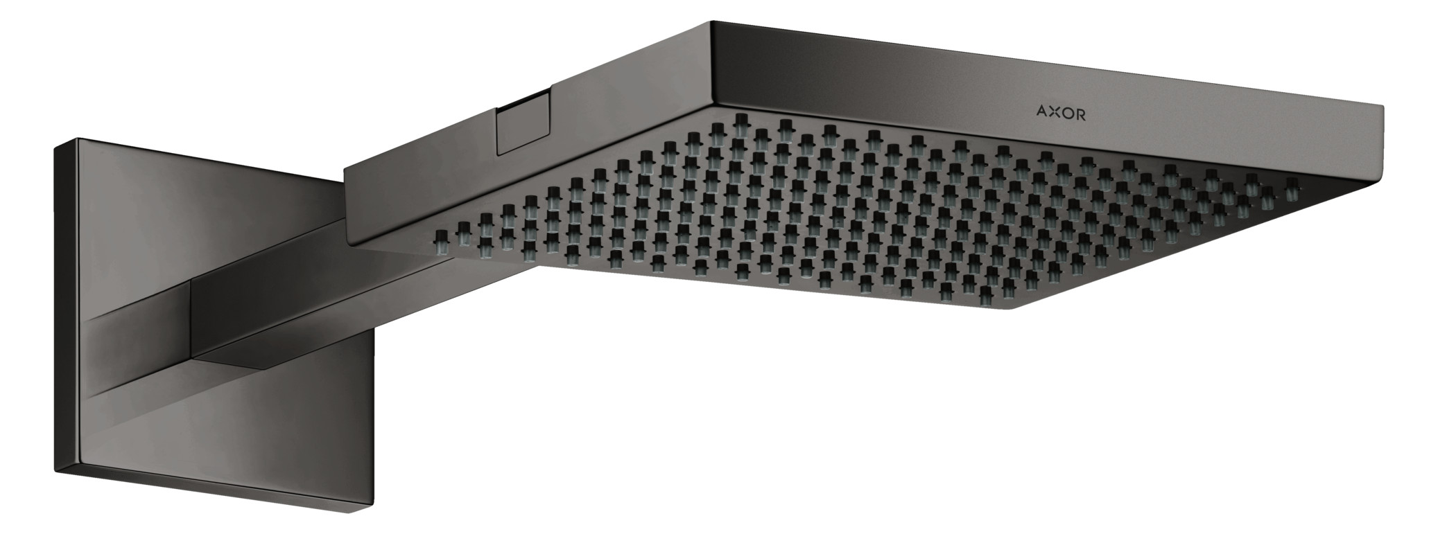hansgrohe Kopfbrause Axor Starck mit Brausearm, Wandmontage, 240x240mm, 1jet, polished black chrome hansgrohe Kopfbrause Axor Starck mit Brausearm, Wandmontage, 240x240mm, 1jet, polished black chrome