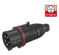 CEE-Stecker 5p 16A IP54 NEO 400V/rt 6h schraubl.Kl Kst Knickschutztülle