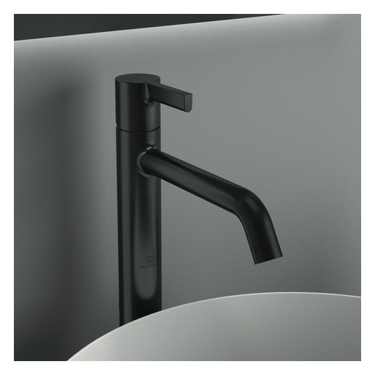 Ideal-Standard Waschtisch-Einhebelmischer Joy Ausladung 170mm, mit verlängertem Sockel, ohne Ablaufgarnitur, magnetic grey