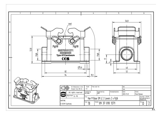 HART HARTING HAN M10-S-GEH.- 09370101271 