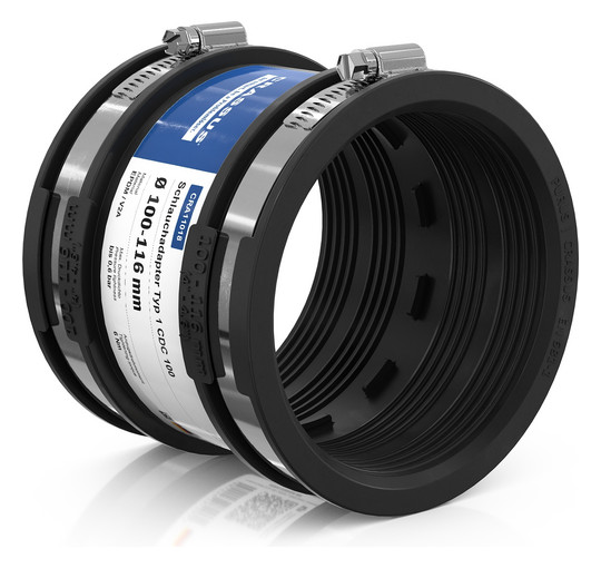 Crassus Schlauchadapter CDC 100, Typ 1, 100-116 mm, 0,6 bar, mit Innenlippe