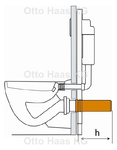 HAAS WC-Anschlussstück OHA 110/110 mm, schwarz, verschweißbar, mit Dichtung