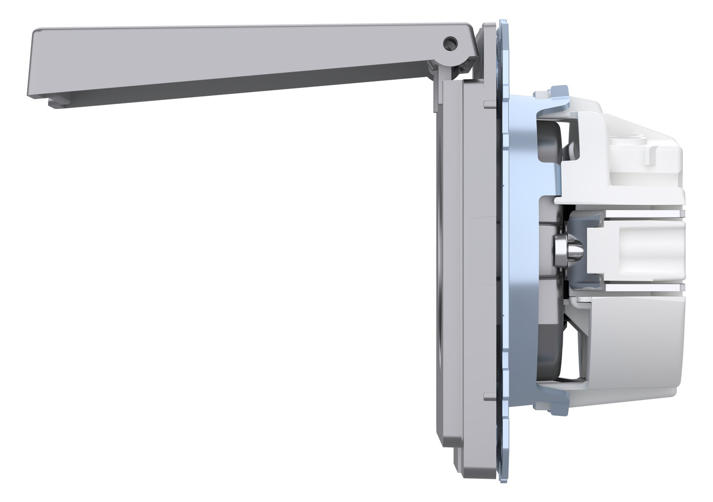 Steckdose 1f edst glz System Design UP m.BS Mit erhöhtem Berührungsschutz IP44