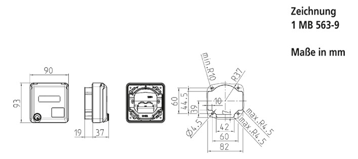 Datendose 2f Cat6 IP44 Cepex UP/Einb RJ45 Kst Unterputz/Einbau