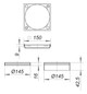 Dallmer Aufsatzrahmen S 15/150 Serie 15 Edelstahl 1.4404, 150x150mm