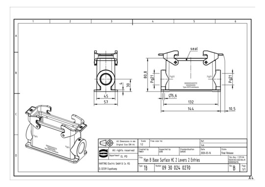 HART Sockelgehäuse           09300240270 