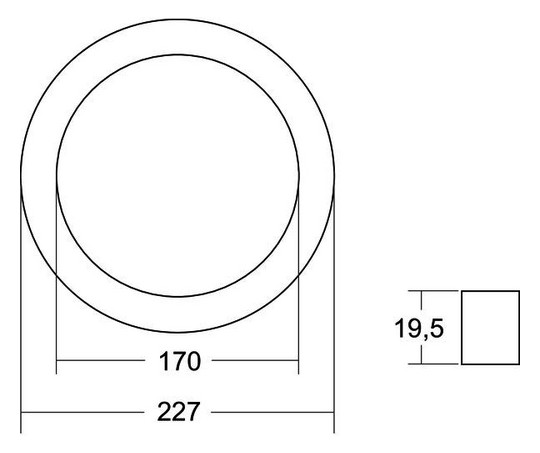 Dekorelement chr glz Alu Ø225mm