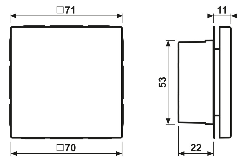Raumtemperaturregler UP LS KNX aws glz Basiselem