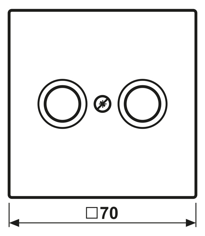 Zentralplatte Ant.dose 2f LS aws Schraubbef ohne