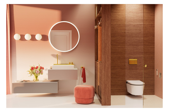 hansgrohe Handtuchhalter AddStoris Länge 445mm, zweiarmig, Wandmontage, Metall, polished gold optic