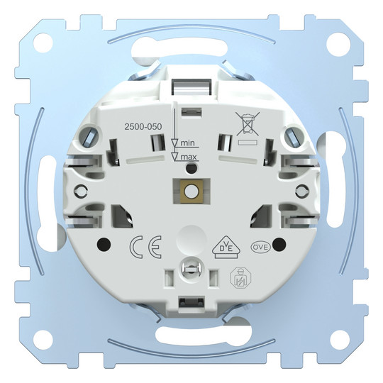Steckdose 1f akws glz System M UP m.BS IP20 aktivweiß Überspannungss