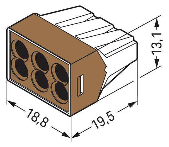 Steckklemme 6f 400V 32A 1,5-4qmm br f.Massivleit