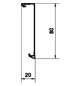Oberteil SL-K 80mm Kst ver-ws RAL9016